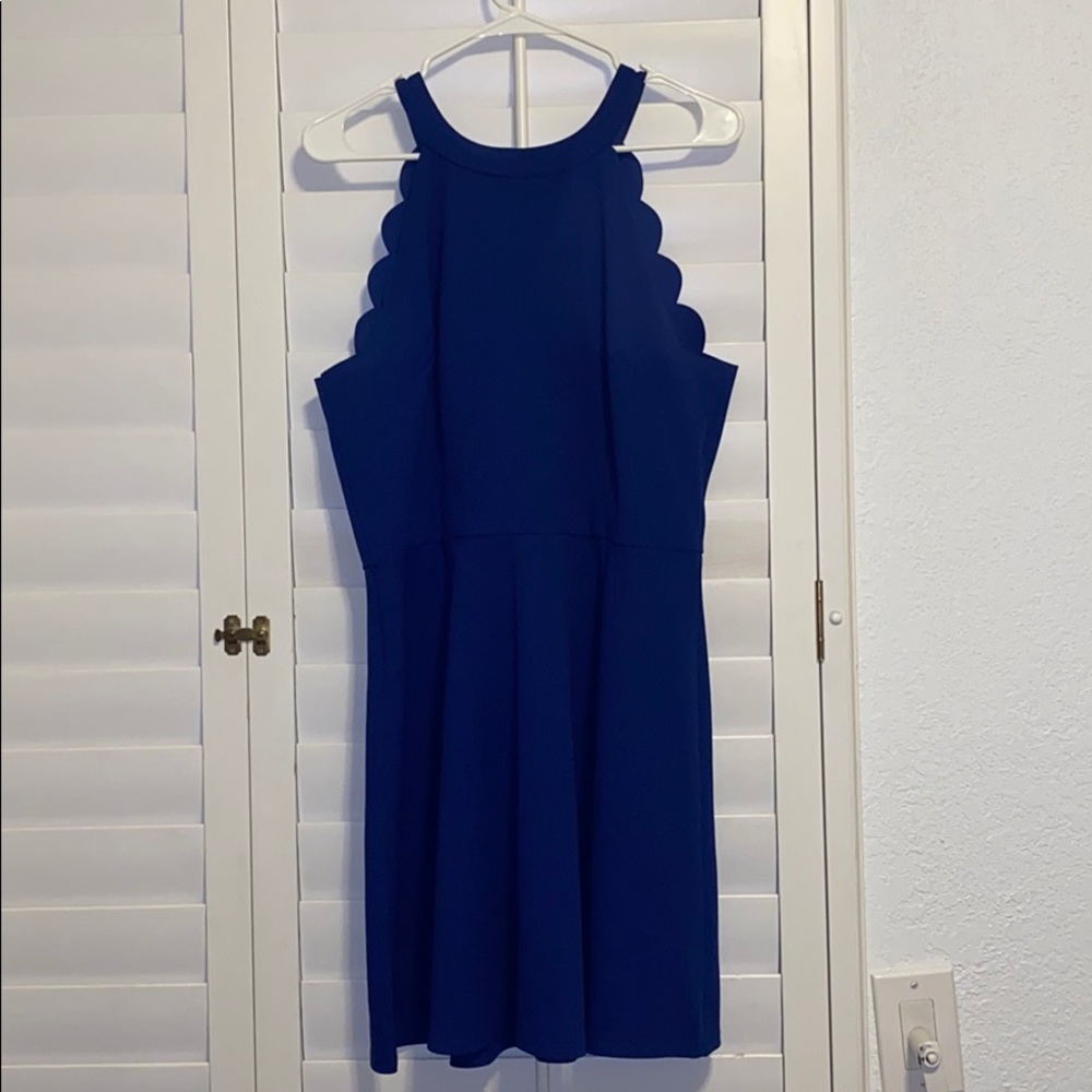 I.N. San Francisco Scalloped Dress